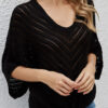 Fashion Casual Solid Split Joint V Neck Tops