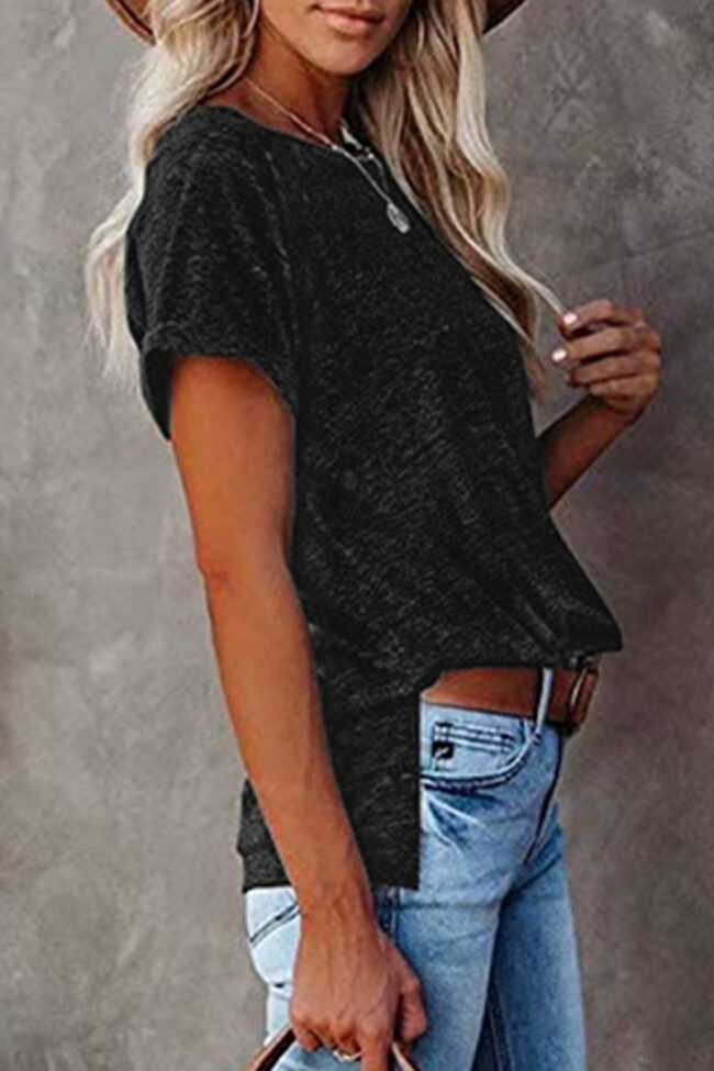 Fashion Casual Solid O Neck T-Shirts