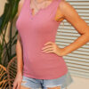 Fashion Casual Solid Split Joint V Neck Tops