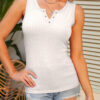 Fashion Casual Solid Split Joint V Neck Tops