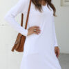 Fashion Casual Solid Pocket V Neck A Line Dresses