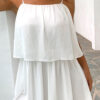 Casual Solid Split Joint Spaghetti Strap Waist Skirt Dresses