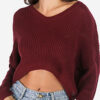 Fashion Casual Solid Split Joint V Neck Tops