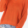 Fashion Casual Solid Split Joint V Neck Tops