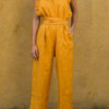 Fashion Casual Solid Split Joint Square Collar Loose Jumpsuits