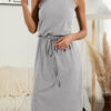 Fashion Casual Solid Split Joint Halter A Line Dresses