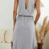 Fashion Casual Solid Split Joint Halter A Line Dresses