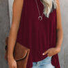 Fashion Simplicity Solid O Neck Tops