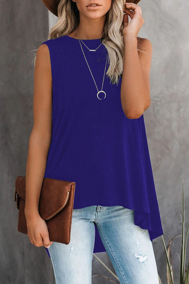 Fashion Simplicity Solid O Neck Tops