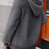 Fashion Simplicity Solid Split Joint Hooded Collar Tops