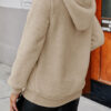 Fashion Simplicity Solid Split Joint Hooded Collar Tops