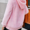 Fashion Simplicity Solid Split Joint Hooded Collar Tops