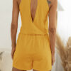 Fashion Casual Solid Split Joint Halter Loose Jumpsuits