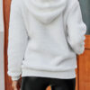 Fashion Simplicity Solid Split Joint Hooded Collar Tops