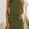 Fashion Casual Solid Split Joint Halter Loose Jumpsuits