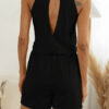 Fashion Casual Solid Split Joint Halter Loose Jumpsuits