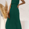 Fashion Casual Solid Split Joint Strapless A Line Dresses