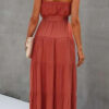 Fashion Casual Solid Split Joint Strapless A Line Dresses