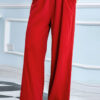 Casual Solid Without Belt Loose High Waist Wide Leg Bottoms