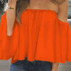 Fashion Casual Solid Split Joint Strapless Tops