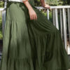 Casual Solid Split Joint Loose Mid Waist Wide Leg Bottoms