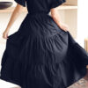 Fashion Casual Solid Split Joint Mandarin Collar A Line Dresses