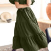 Fashion Casual Solid Split Joint Mandarin Collar A Line Dresses