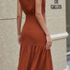 Fashion Casual Solid Split Joint O Neck A Line Dresses