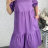 Fashion Casual Solid Split Joint O Neck A Line Dresses