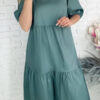 Fashion Casual Solid Split Joint O Neck A Line Dresses