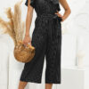 Fashion Casual Striped Split Joint One Shoulder Loose Jumpsuits