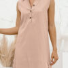 Casual Solid Split Joint Turndown Collar Irregular Dresses