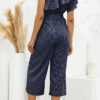 Fashion Casual Striped Split Joint One Shoulder Loose Jumpsuits