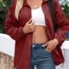 Fashion Casual Solid Split Joint Turndown Collar Outerwear