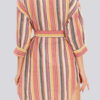 Casual Striped Split Joint Turndown Collar A Line Dresses