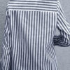 Fashion Casual Striped Split Joint Turndown Collar Tops