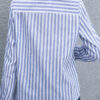 Fashion Casual Striped Split Joint Turndown Collar Tops