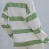 Fashion Casual Striped Split Joint V Neck Long Sleeve Two Pieces