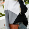 Fashion Casual Solid Split Joint Turtleneck Tops