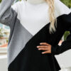 Fashion Casual Solid Split Joint Turtleneck Tops