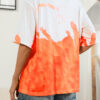 Fashion Casual Tie Dye Split Joint O Neck T-Shirts