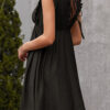 Fashion Casual Solid Split Joint V Neck A Line Dresses