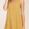 Fashion Casual Solid Split Joint V Neck A Line Dresses