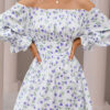 Fashion Street Print Split Joint Off the Shoulder A Line Dresses