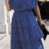 Fashion Street Print Split Joint Off the Shoulder A Line Dresses