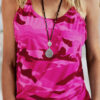 Fashion Street Camouflage Print Spaghetti Strap Tops