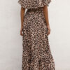 Fashion Street Print Split Joint Off the Shoulder A Line Dresses