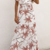 Fashion Street Print Split Joint Off the Shoulder A Line Dresses