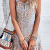 Fashion Street Print Split Joint Off the Shoulder A Line Dresses