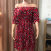 Fashion Street Leopard Off the Shoulder A Line Dresses